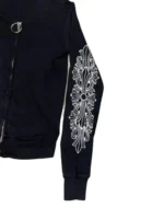 RARE Chrome Hearts Floral Cross Track Jacket Black Zip Up