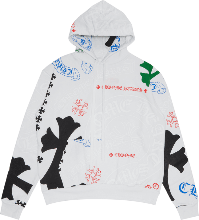 Chrome Hearts Hoodie 'White/Multicolor'